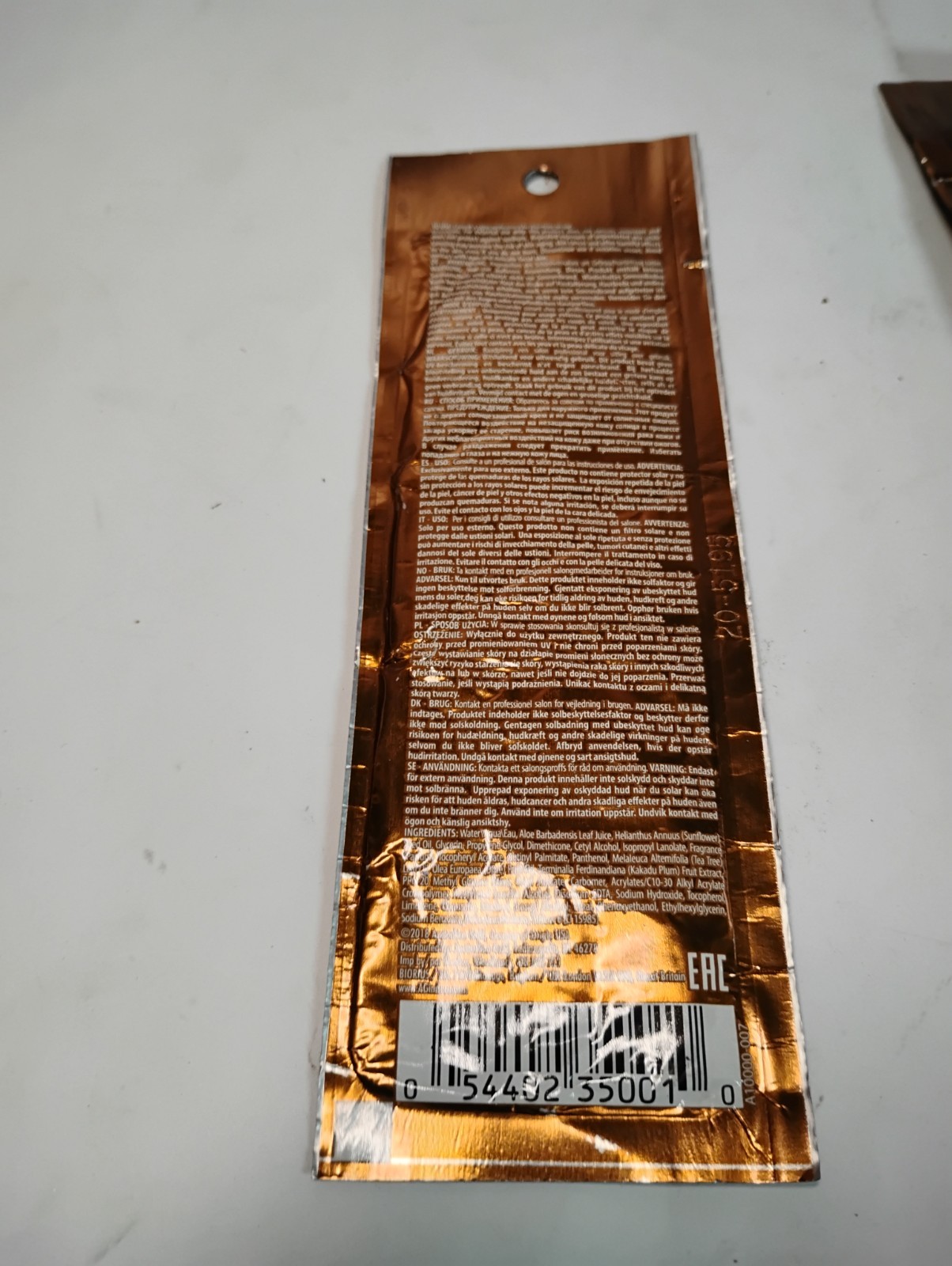 Lot of 25 Australian Gold Dark Tanning Accelerator Single Use Packets – 0.5floz