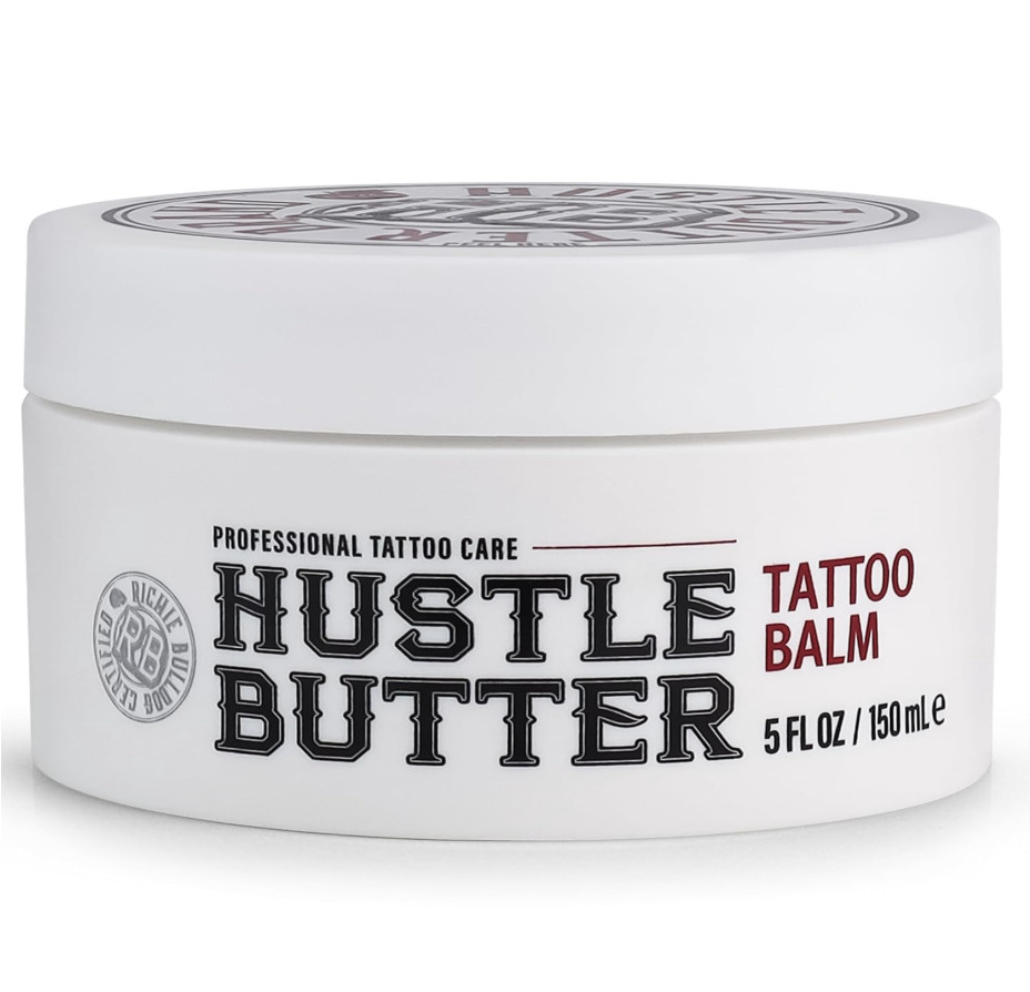 Hustle Butter Tattoo Balm–Professional Tattoo care (1 Pack, 5 fl oz / 150 ml)