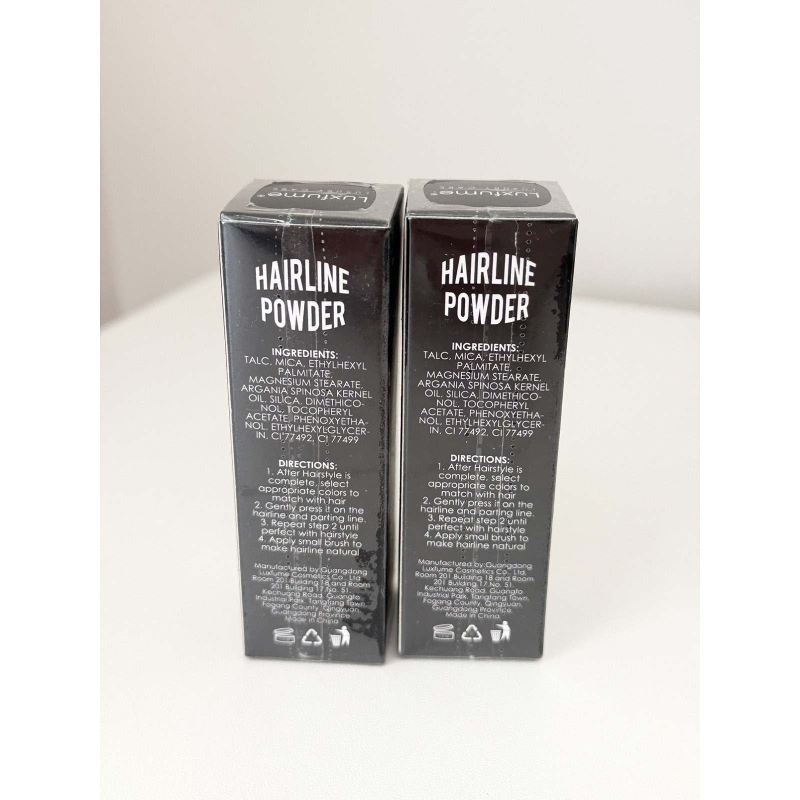 Lot of 2 Luxfume Hairline Powder Eyebrow Stamp HL03 Medium Brown, Exp 05/2027