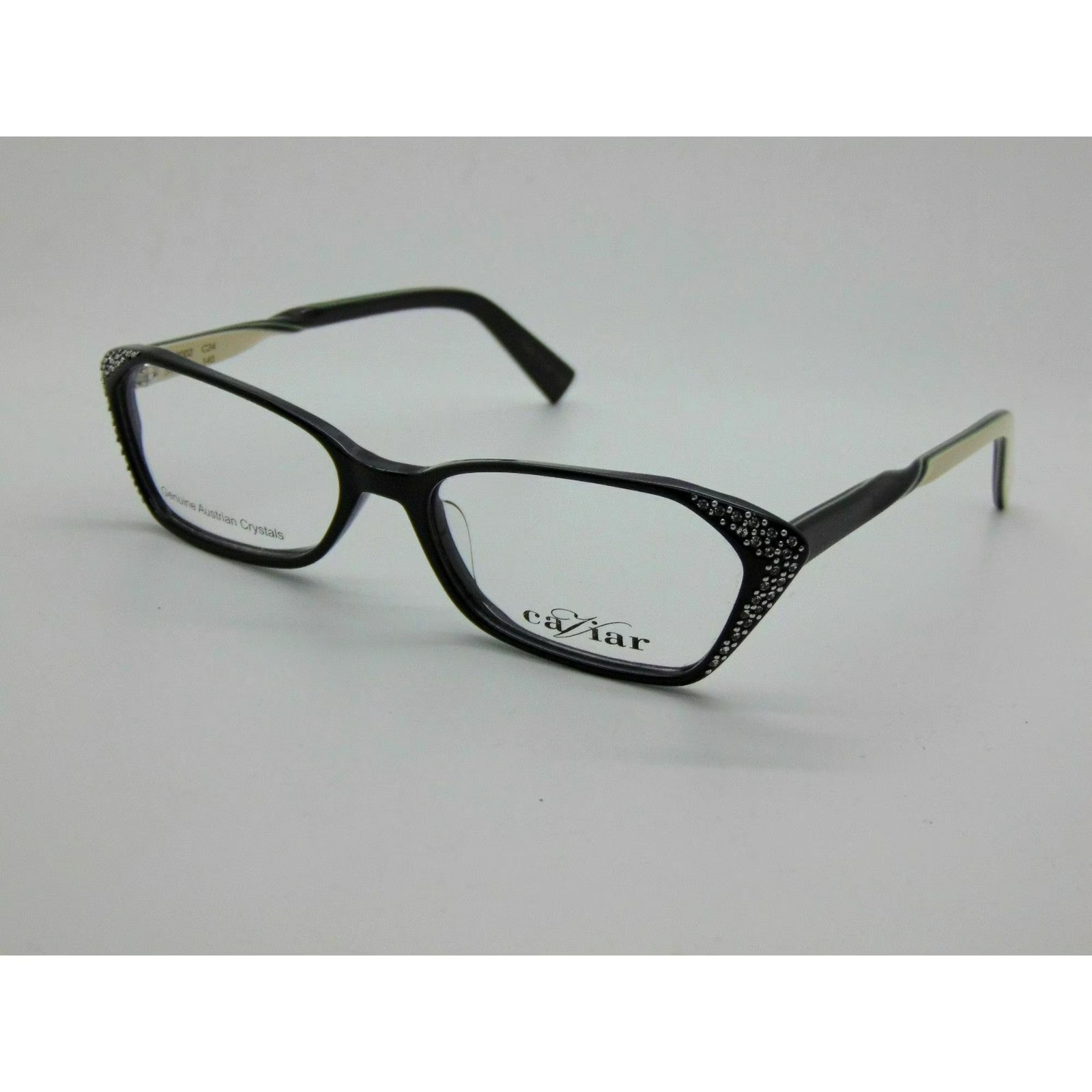 CAVIAR M 9002 C 24 Black Ivory Limited Edition Austrian Crystal Eyeglasses.