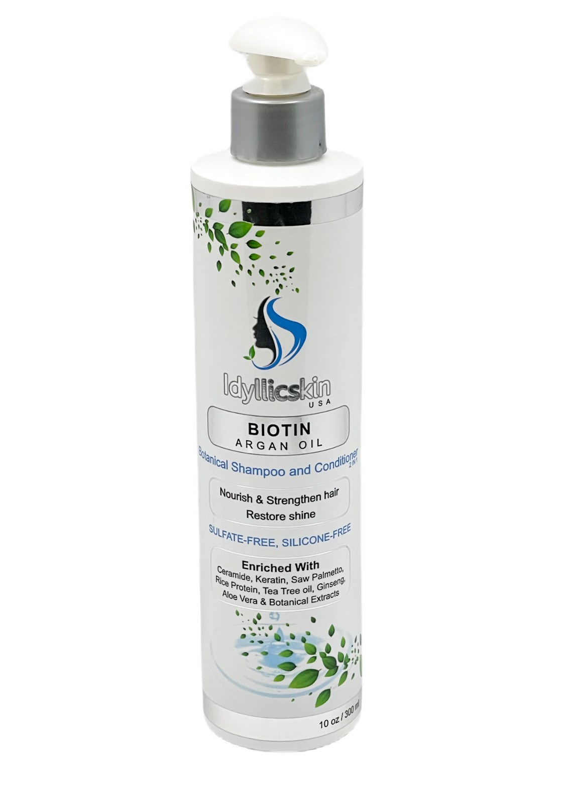 wholesale clearance-Biotin Argan oil shampoo and conditioner 2in1, 10 oz bottle
