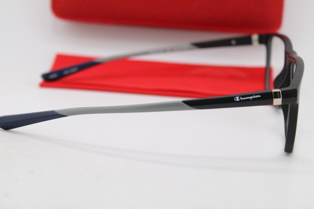 NEW CHAMPION FORGE 300 C01 MATTE BLACK GREY BLUE AUTHENTIC EYEGLASSES 56-16
