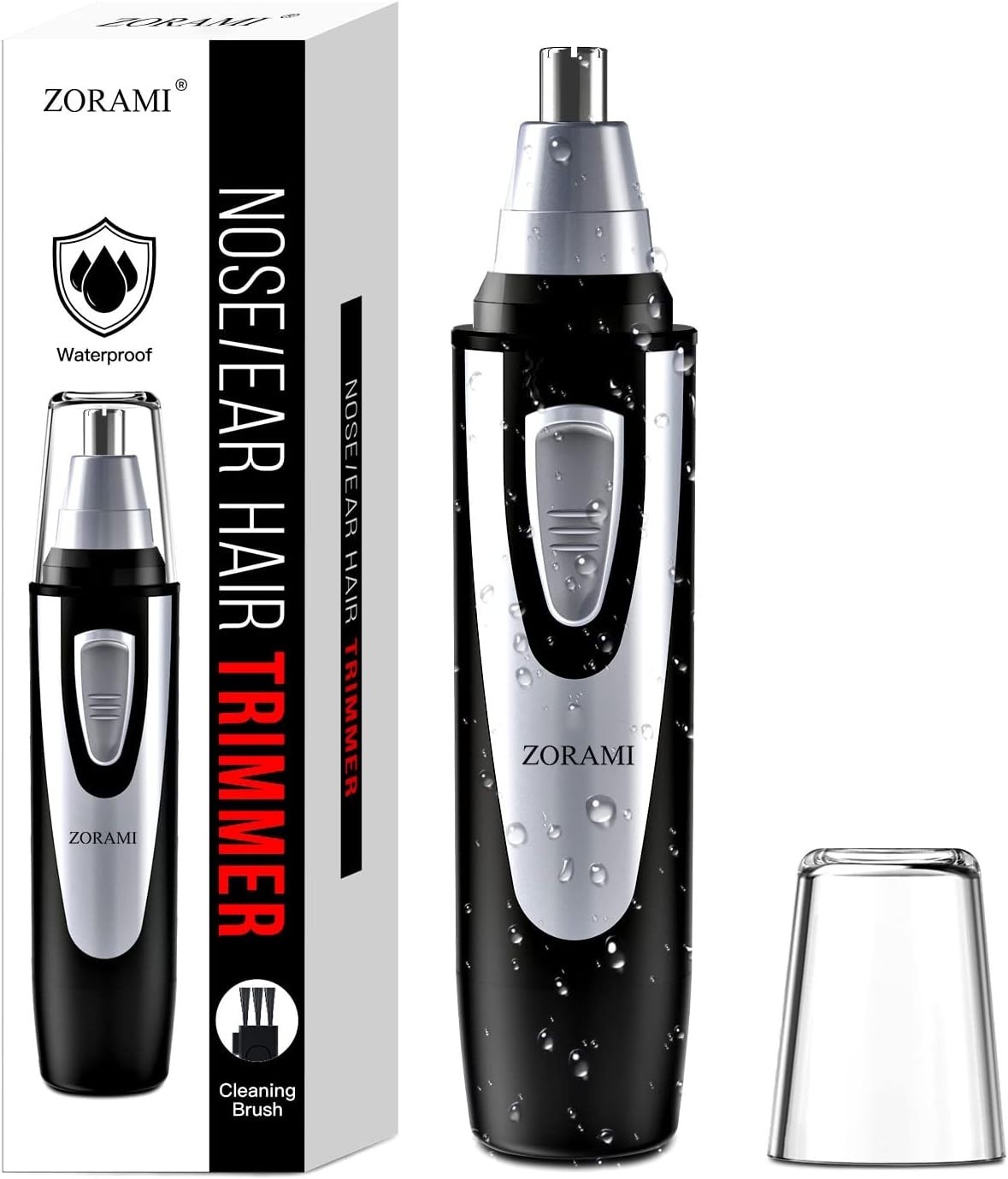 Effortless Grooming with Waterproof Nose & Eyebrow Trimmer – 30-Day Money-Back