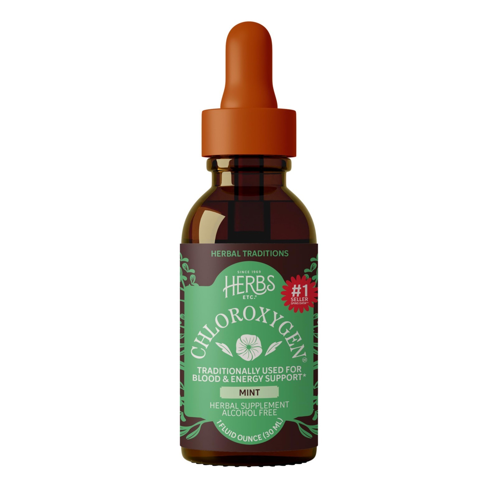 Chlorophyll Concentrate Liquid Drops – Mint Flavor, Alcohol-Free, Detox & Energy