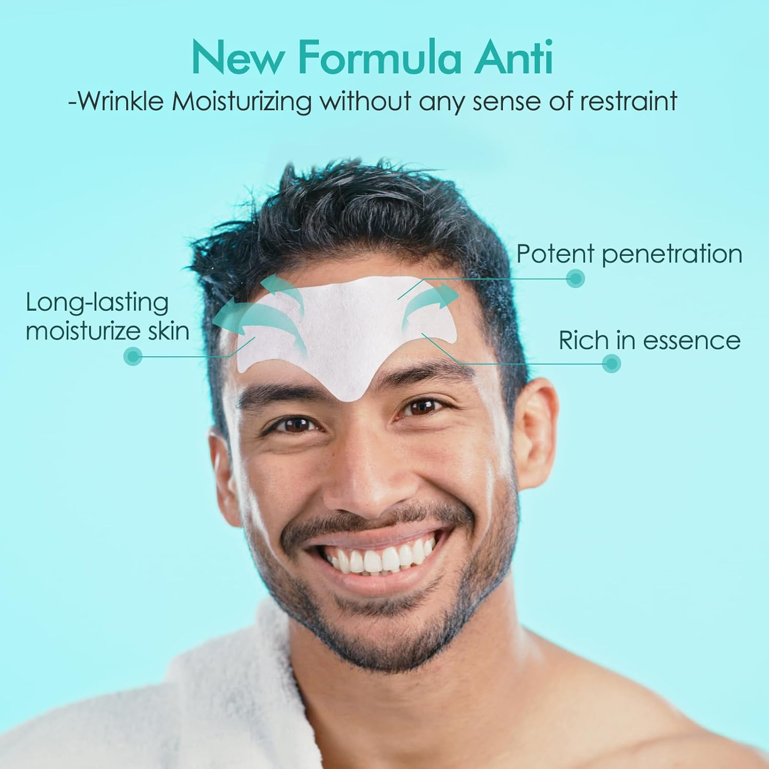 AUSLKA Men’S Forehead Wrinkle Patches 24Pcs,Anti-Wrinkle Facial Treatment,Smooth