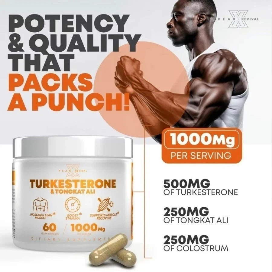 Turkesterone 1000 Mg Natural Capsules Supplement Muscle Growth & Recovery NEW