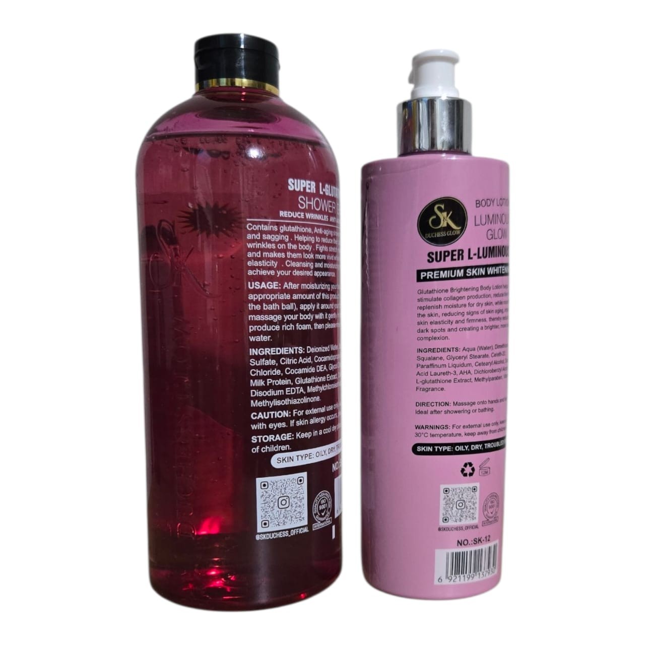 SK DUCHESS Glow Super L-Glutathione Luminous Glow 13 In 1 Shower Gel And Lotion