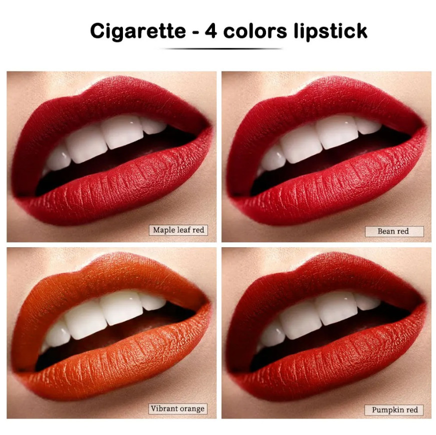 1set 4pcs Waterproof Matte Lipstick Set Long-Lasting Makeup Gift for Women – NEW