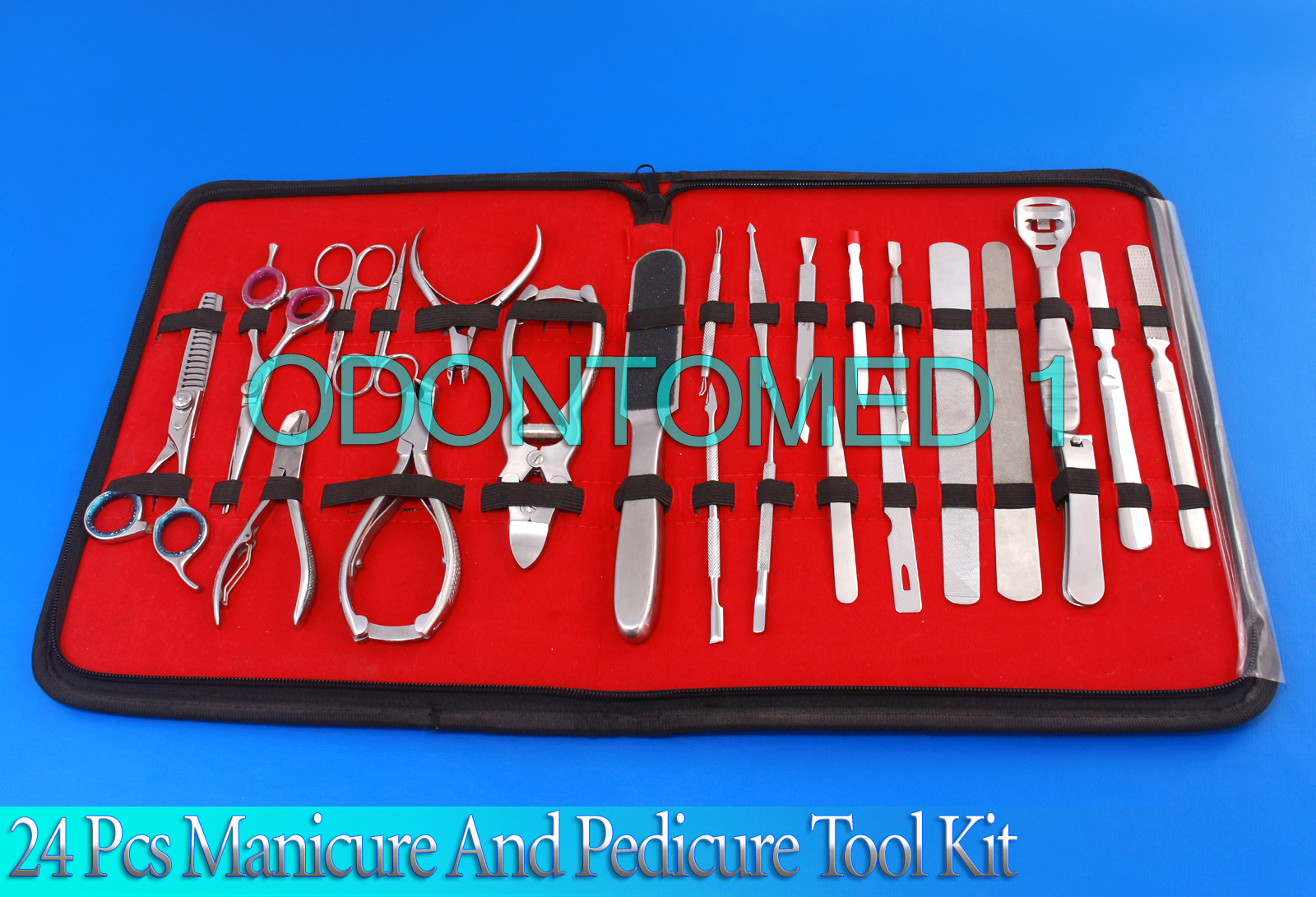 24 PCS NEW FULL RANGE STAINLESS STEEL MANICURE AND PEDICURE TOOL KIT/SET