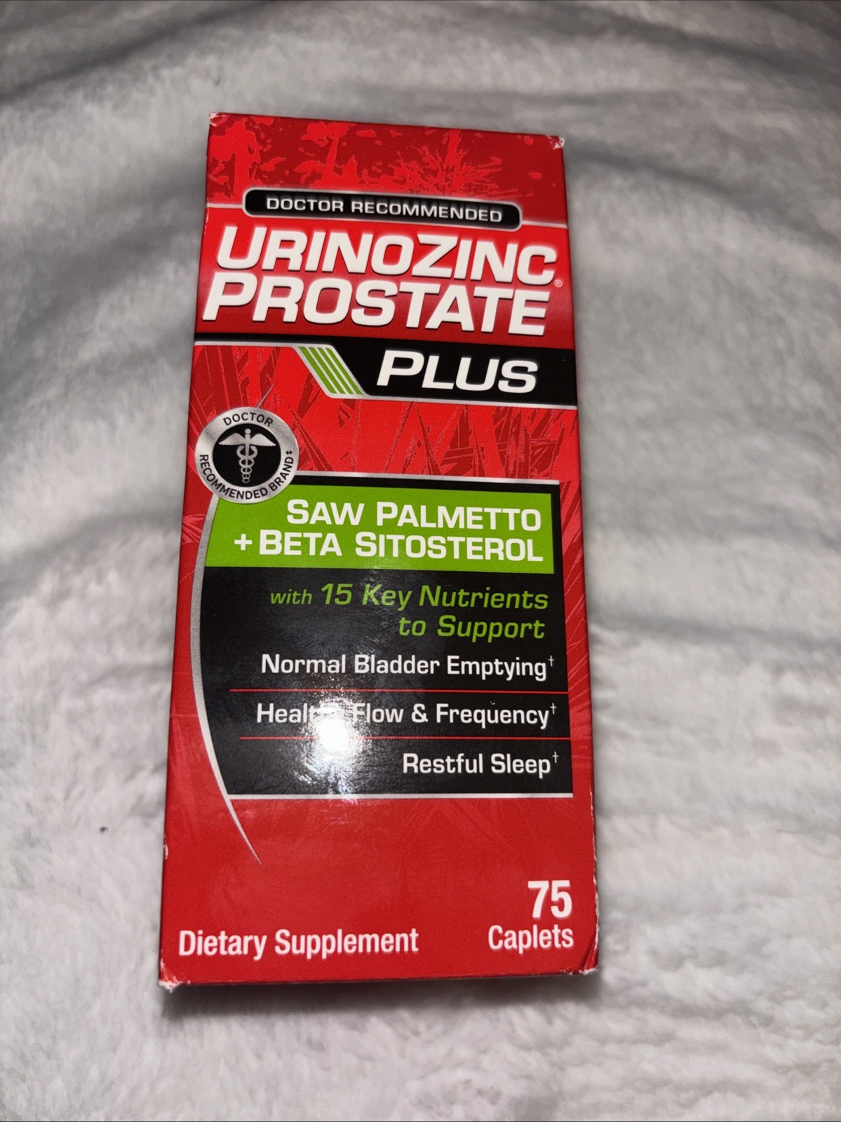 URINOZINC Prostate Plus Health Complex Beta Sitosterol & Saw Palmetto Supplement