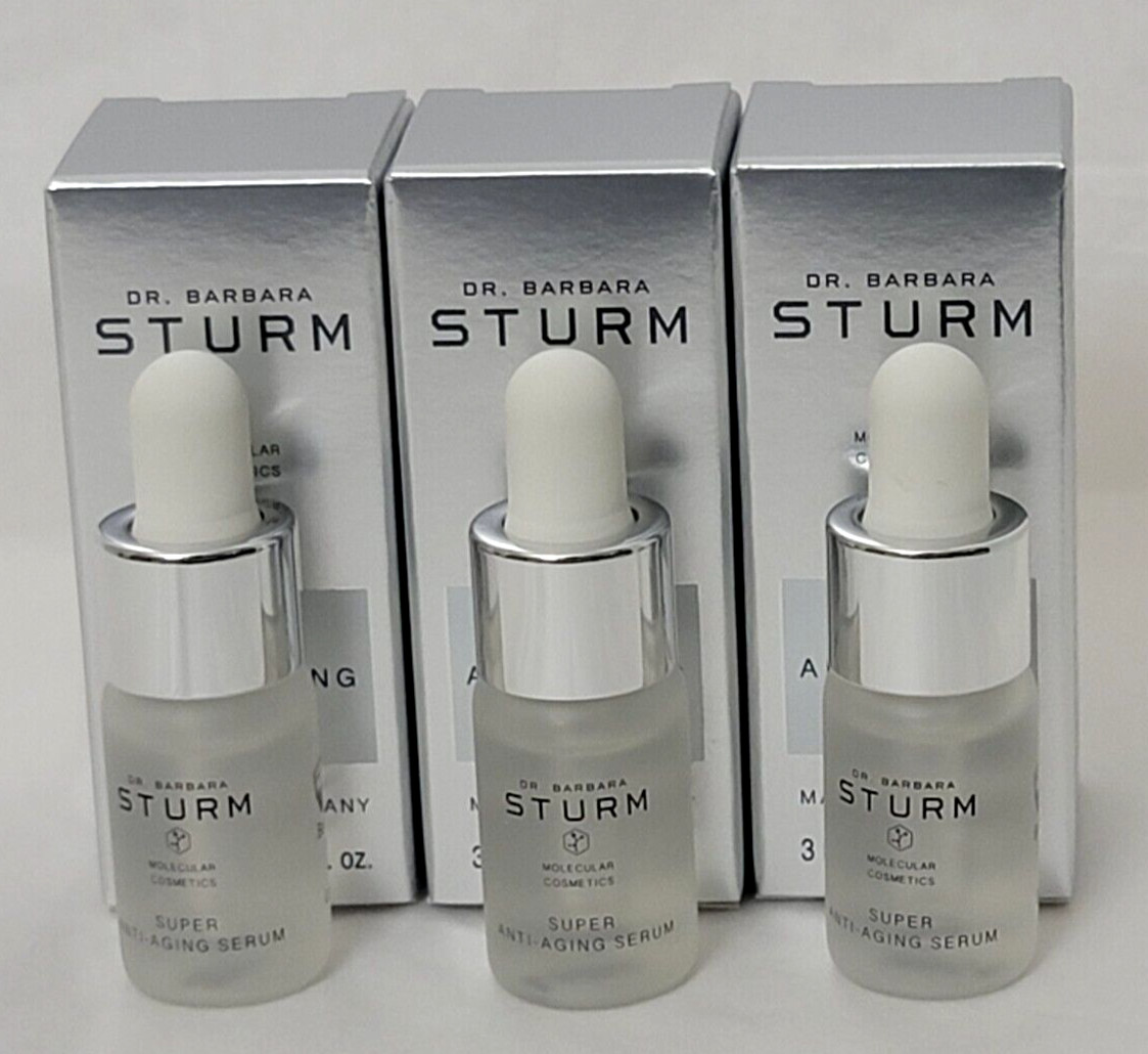 3 packs Dr Barbara STURM Molecular Cosmetic Super Anti-Aging Serum 3ml/0.1 fl oz