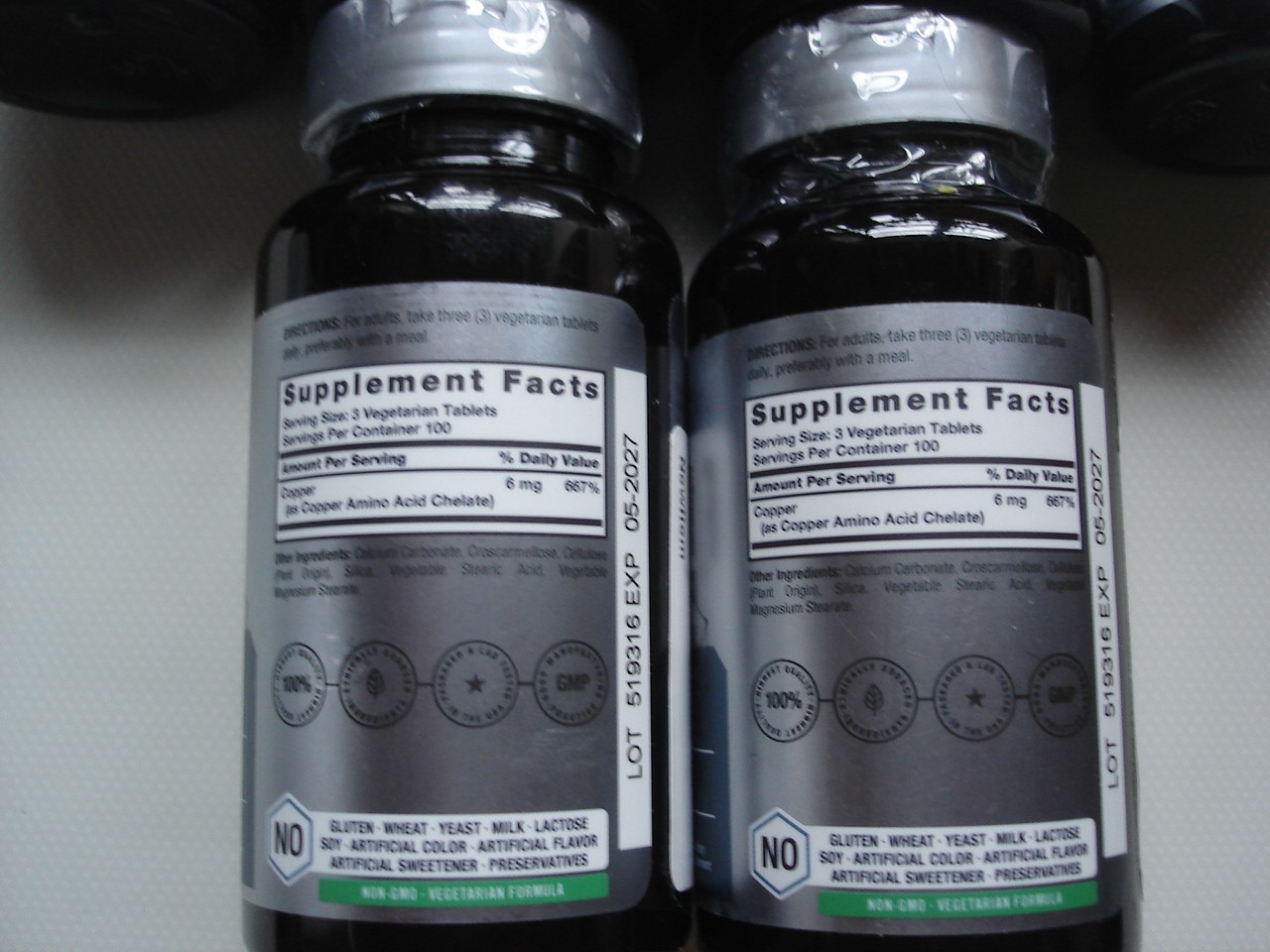 Chelated Copper | 6 mg | 300 Tablets | Vegetarian, Non-GMO | by Horbaach