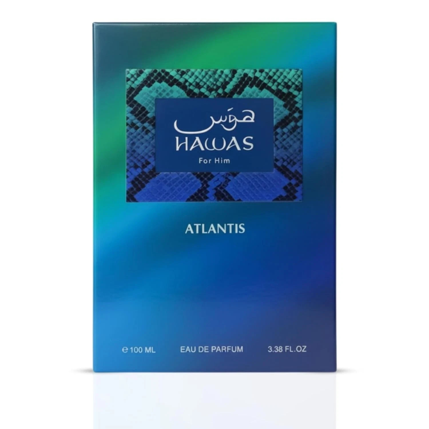 RASASI Hawas Atlantis Eau de Parfum for Men, 3.4 oz Fresh & Modern Scent Spray