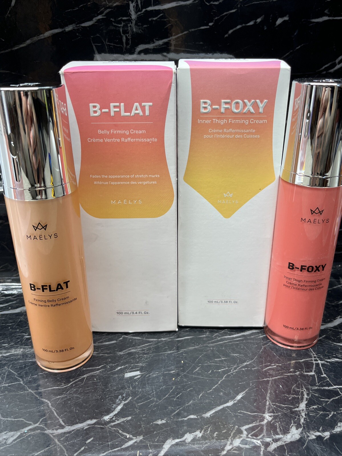 Maelys B-Flat Firming Belly Cream + B-FOXY INNER THIGH CREAM 3.38oz New 🔥SALE🔥