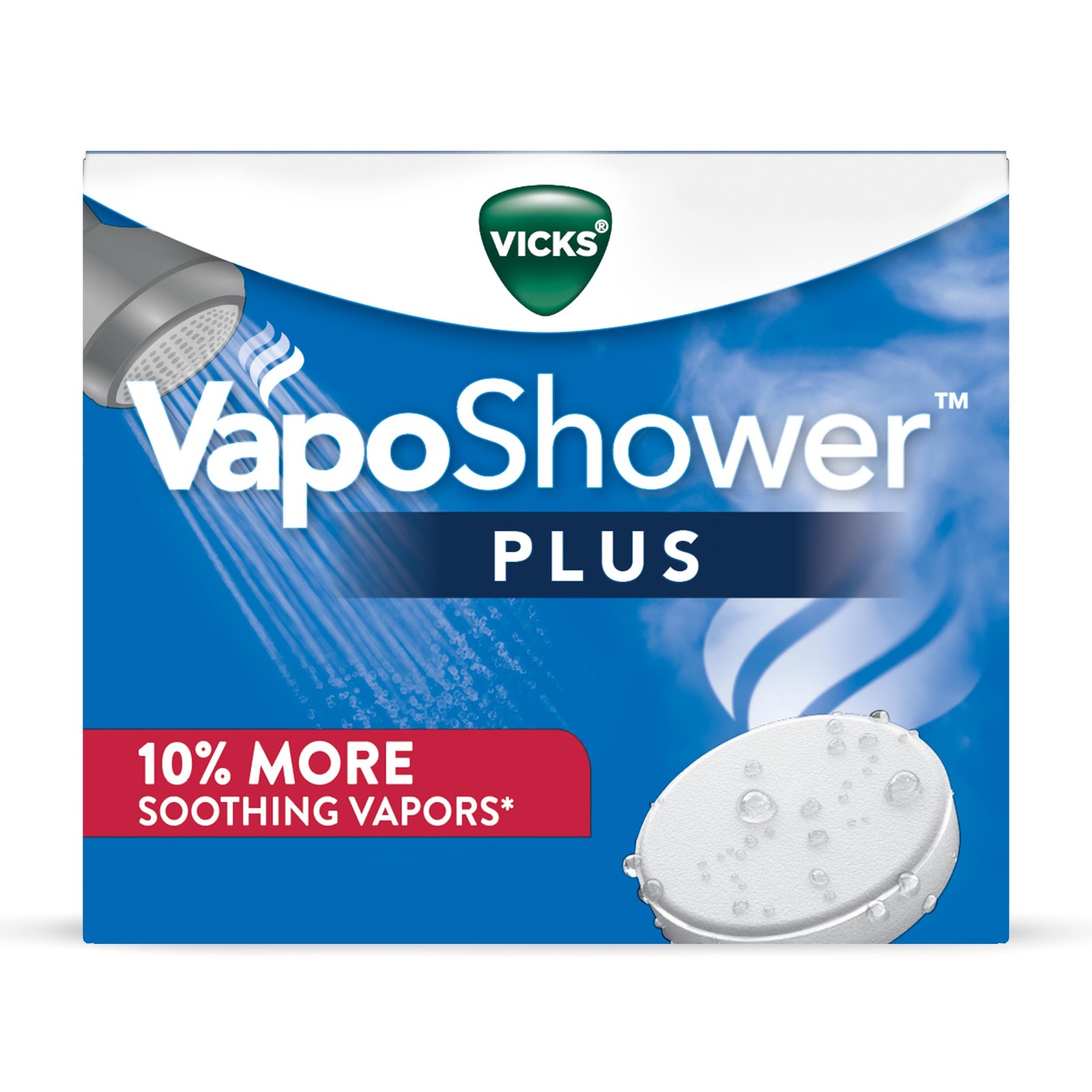 Vicks VapoShower Plus Shower Steamers Eucalyptus & Menthol Aromatherapy 12 Count