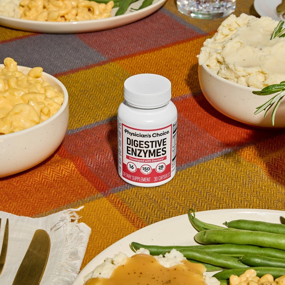 Physician’s Choice Digestive Enzyme Probiotic Capsules – 30ct: 2 Billion CFUs