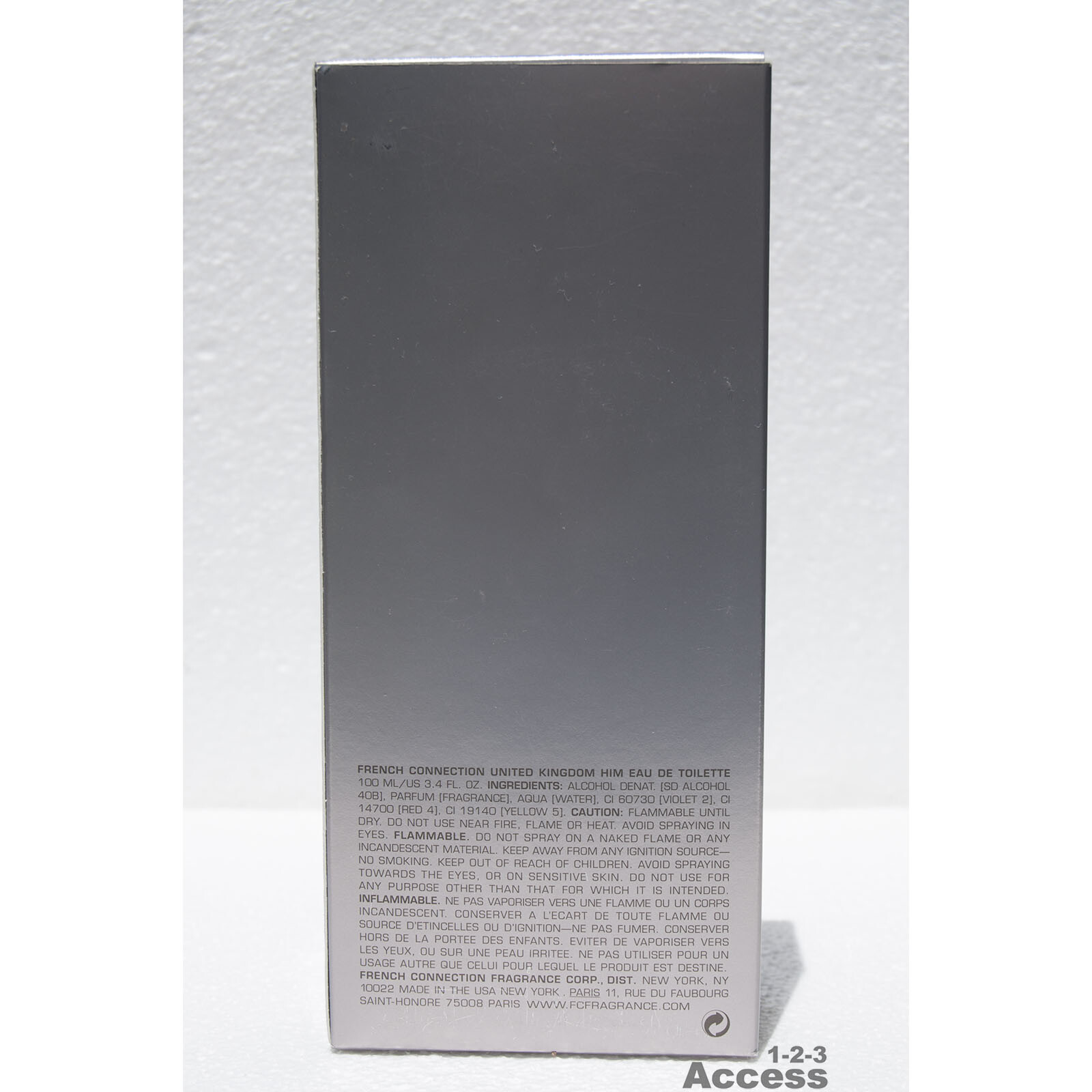 French Connection United Kingdom him 3.4oz 100 ml Eau De Toilette NIB 22 yrs old
