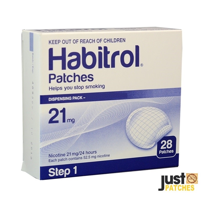 STEP 1 HABITROL TRANSDERMAL NICOTINE PATCH (21mg, 1 box, 28 patches) NEW 01/2026