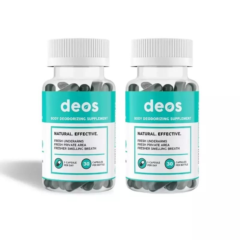 1-3 Pack DEOS Internal Deodorant Supplement – Full Body Deodorizer (30 Capsules)