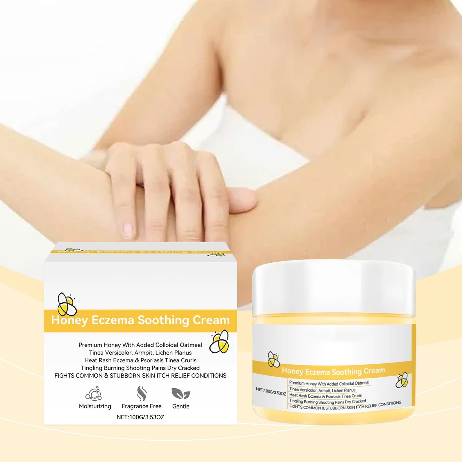 Honey Eczema Soothing Cream Moisturizing Lotion For Dry Itchy Skin Eczema Relief