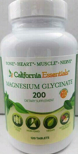 MAGNESIUM 200mg AS MAGNESIUM GLYCINATE-NEW-SEALED-FREE SHIPPING
