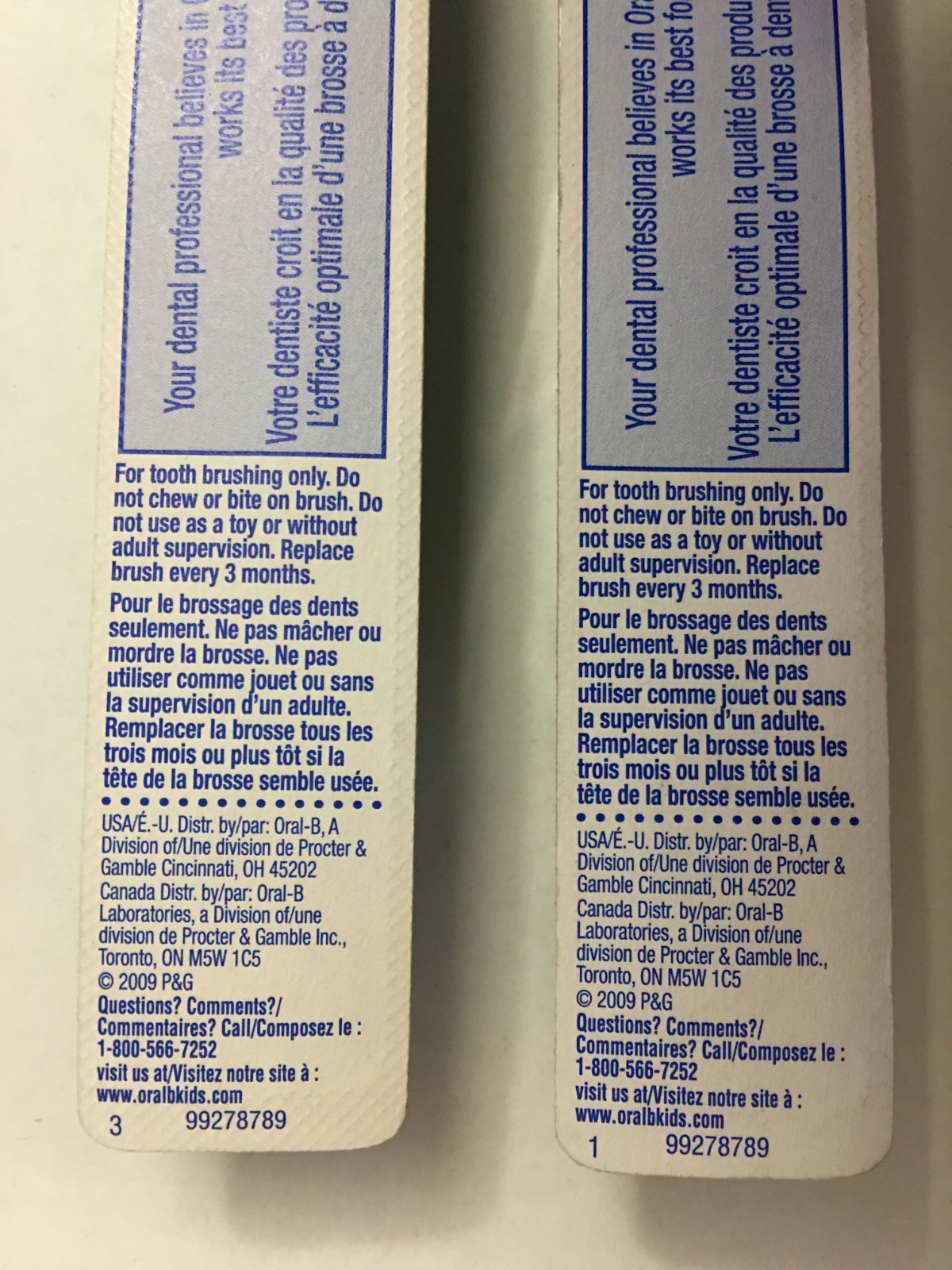 2X Oral-B Toothbrush Stages 3 Soft Cars Kids 5-7 Years Cars Mcqueen
