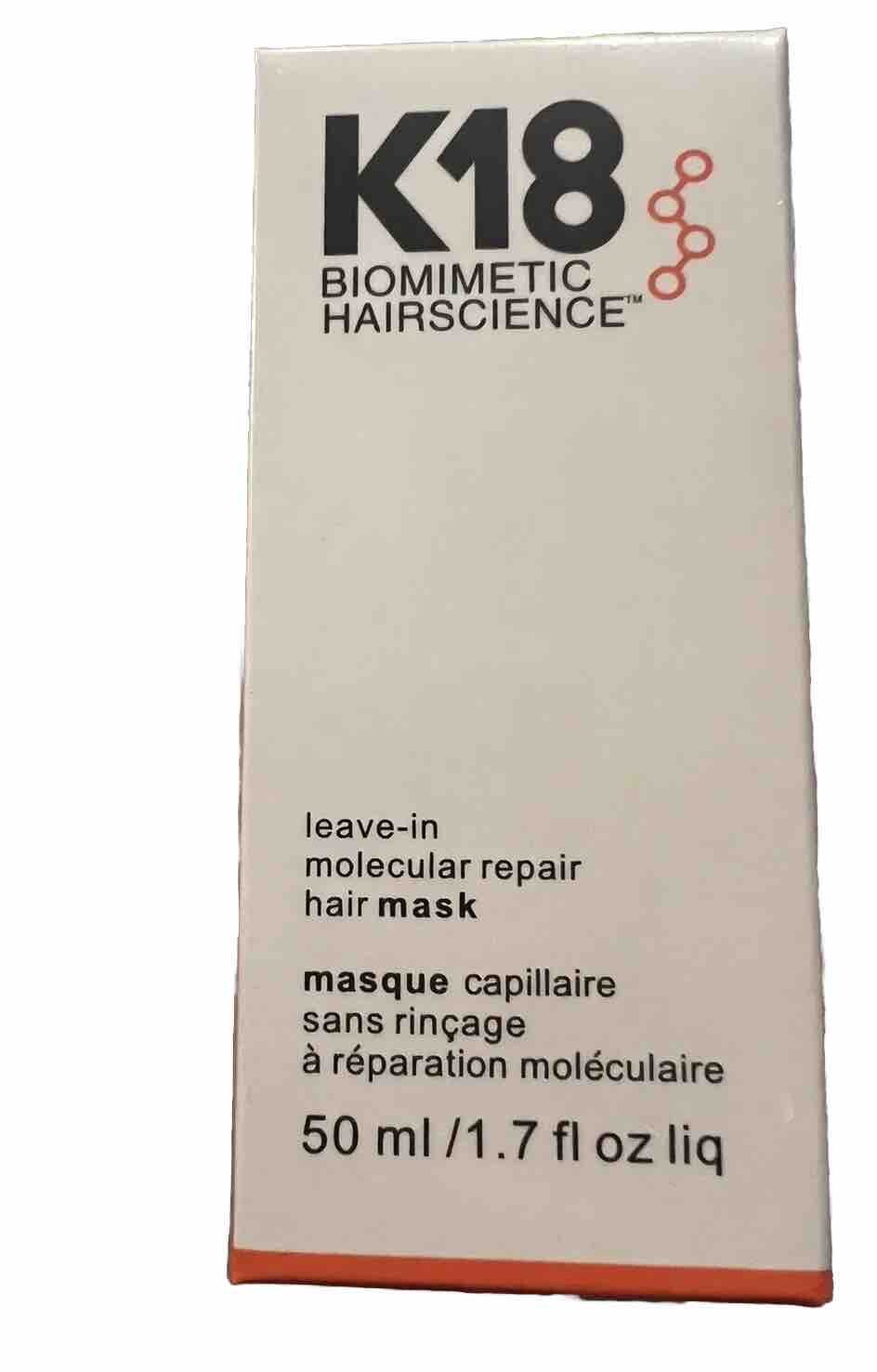 K18 Leave-In Molecular Repair Hair Mask for Dry or Damaged Hair 50 ml / 1.7 oz