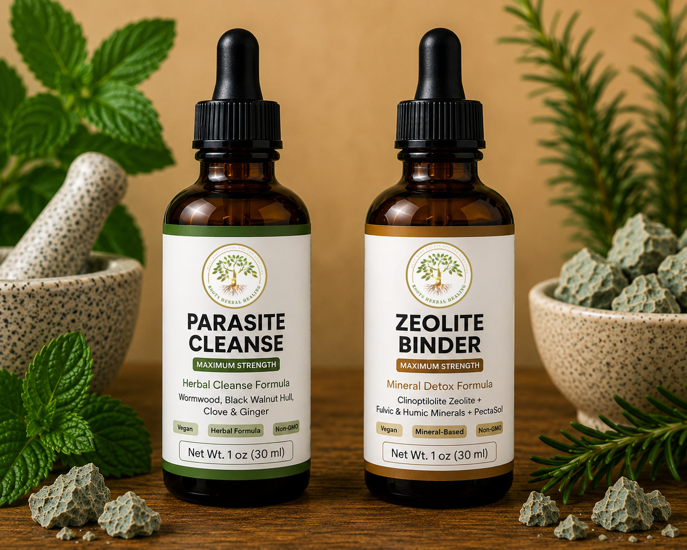 Parasite Cleanse + Zeolite Binder | Maximum Strength Herbal Detox | 2 FOR PRICE