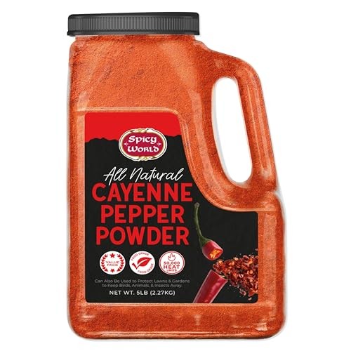 Spicy World Hot Cayenne Pepper Powder Bulk 5 LBS Jar – Red Ground Pepper