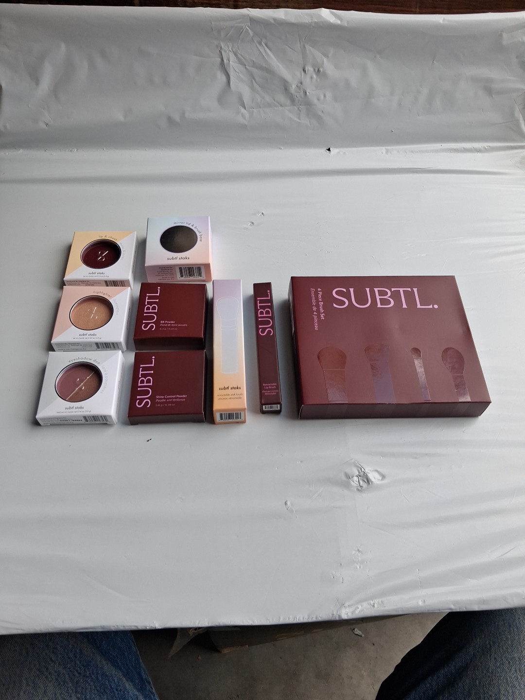 SUBTL. A Box Full Of Makeup Goodies 9 Items. See All Items In Pictures