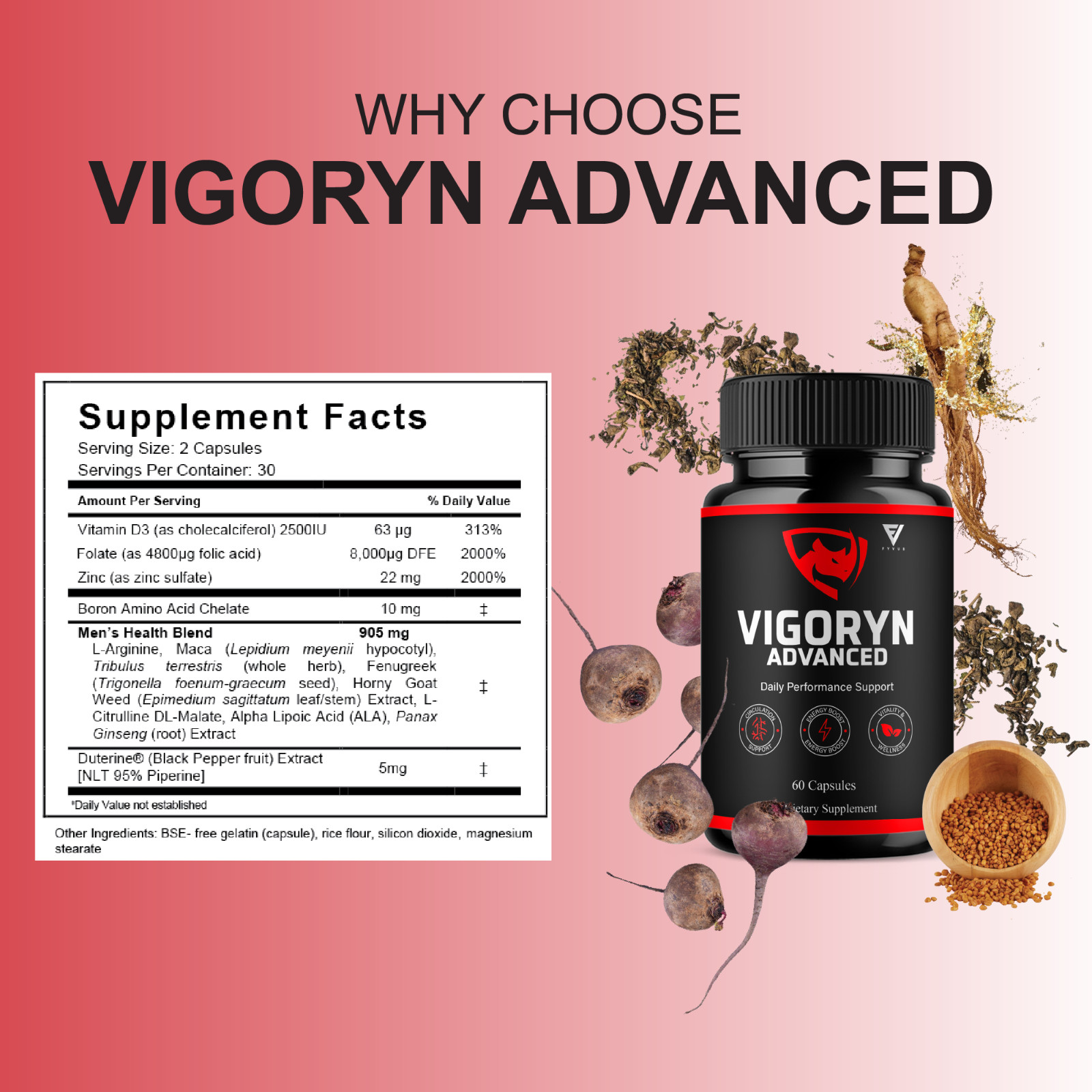 Vigoryn Advanced Capsules, Vigoryn Daily Performance (60 Capsules)