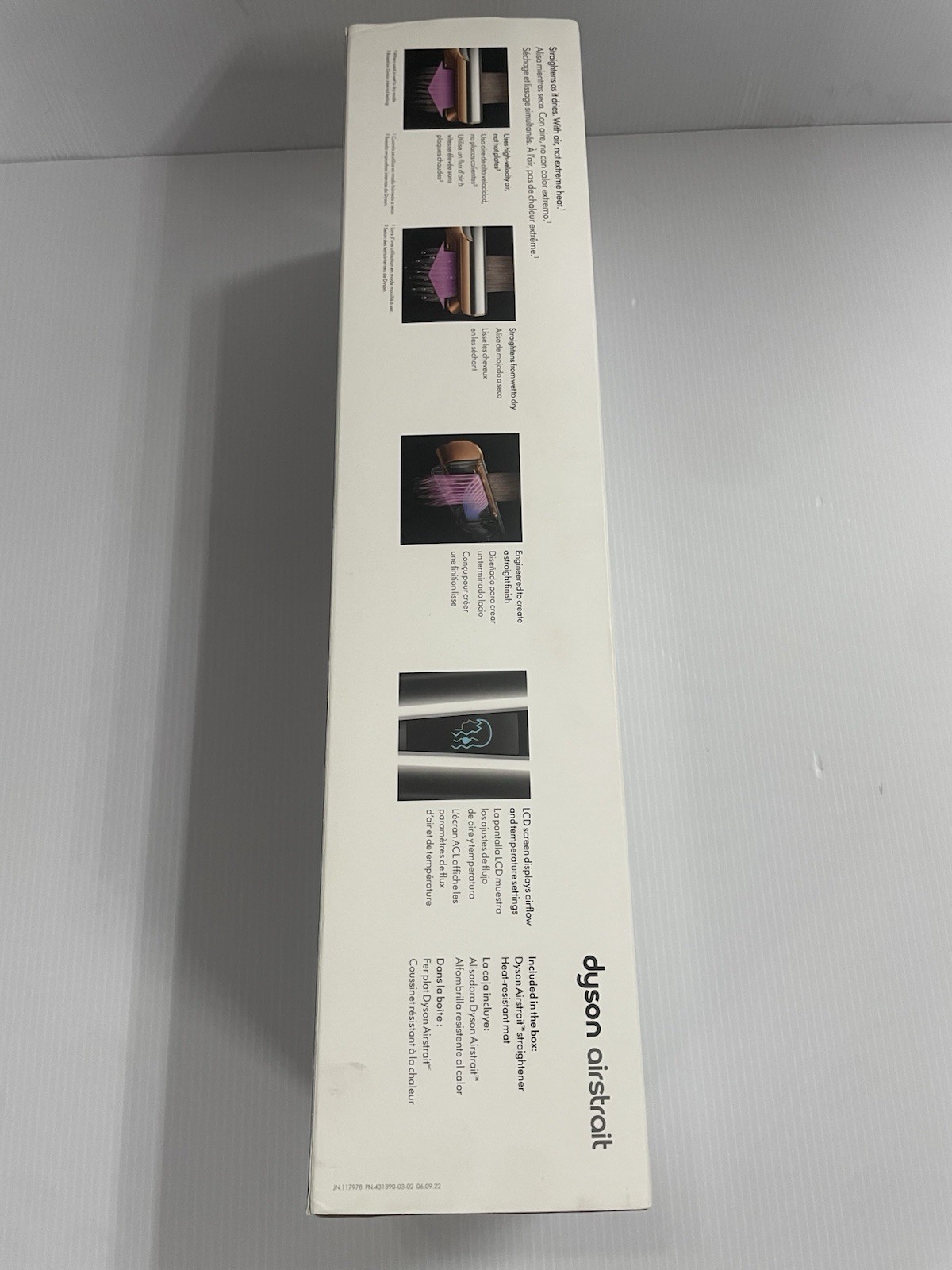 New Open Box Dyson Airstrait Straightener Nickel/Copper