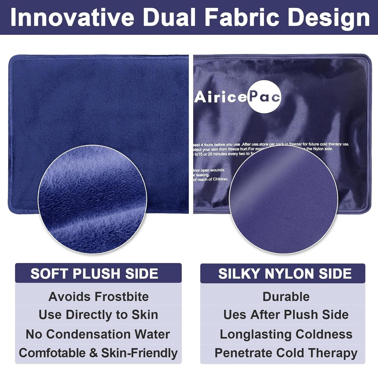Ultra-Flexible Cold Pack for Knee, Neck, and Shoulder Pain Relief, 7”x 11”
