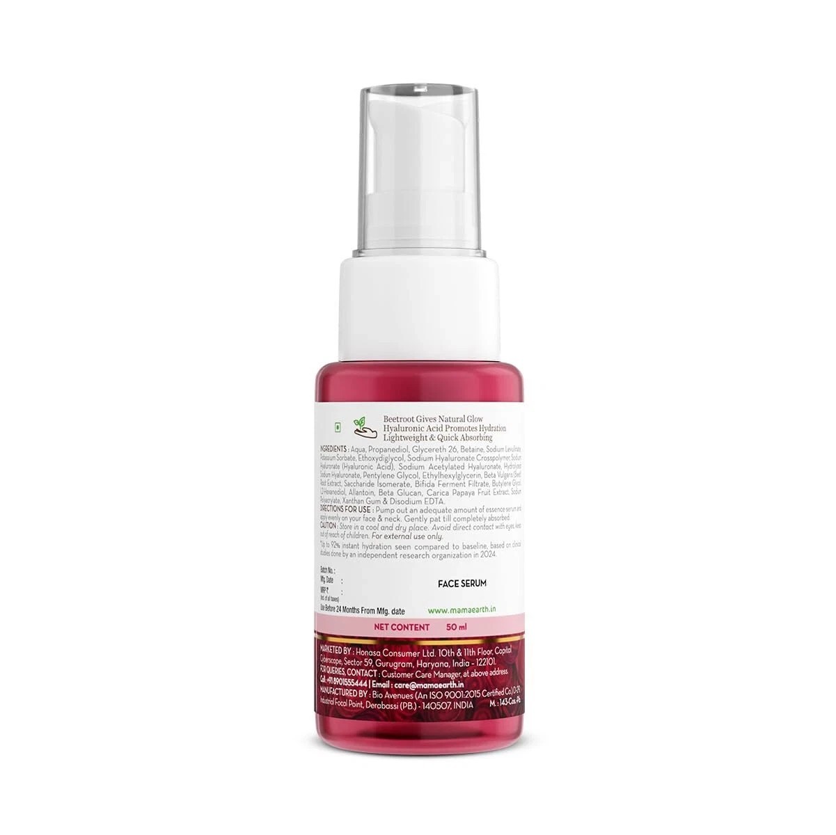 Mamaearth Beetroot Hydraful Essence Serum For Hydrated Pink Glow Beetroot 50 ml
