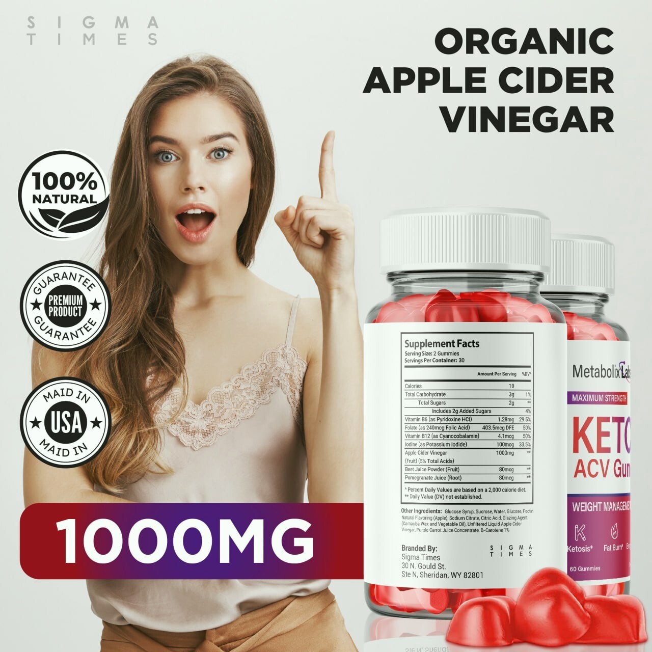 (3 Pack) Metabolix Labs Keto Gummies, Metabolix Labs Keto ACV For Weight Loss