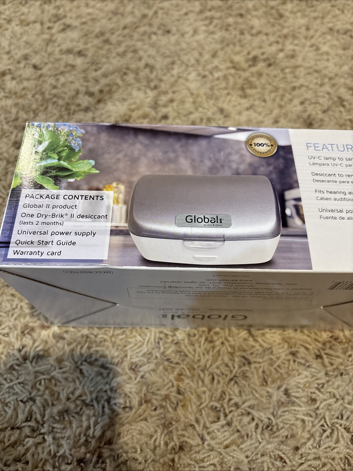 Dry and Store Global II UV-C Hearing Aid Dryer And Sanitizer TRG-AA￼