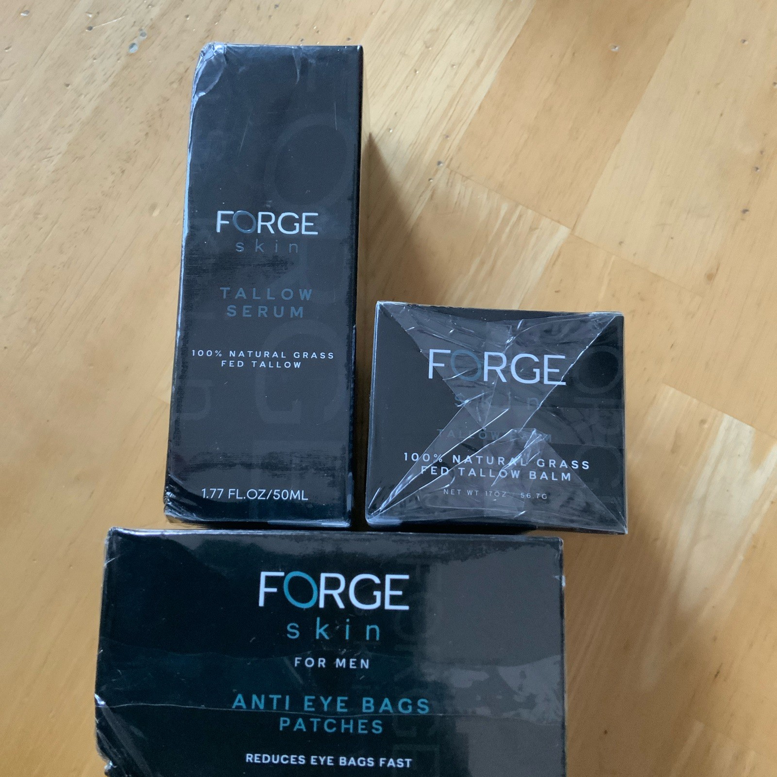 Forge Skin For Men Beef Tallow Face Balm & Serum, Eye Patches-set New Sealed!