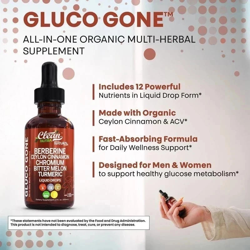 Clean Nutra Berberine with Ceylon Cinnamon Supplement Liquid Drops