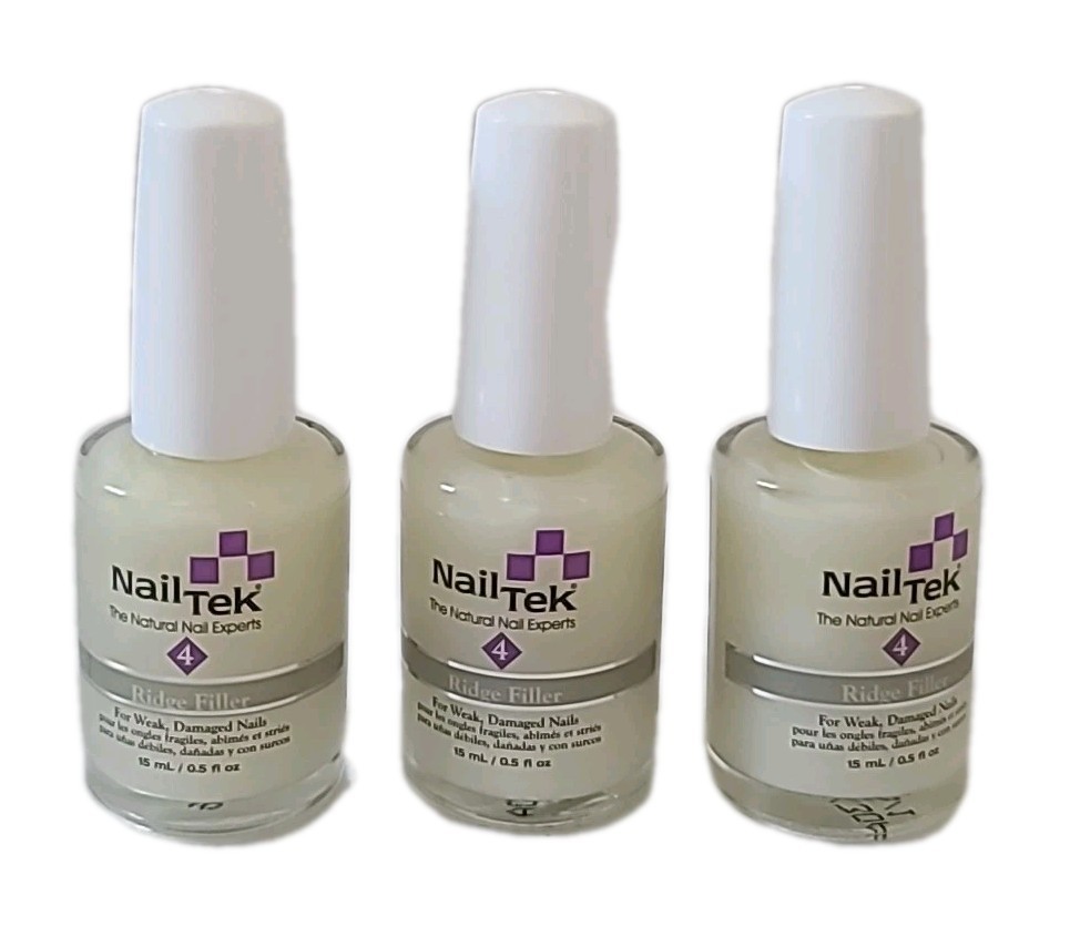 ( LOT OF 6 ) Nail Tek #4 Ridge Filler 0.5 fl oz / 15 mL For WEAK, DAMAGED NAILS