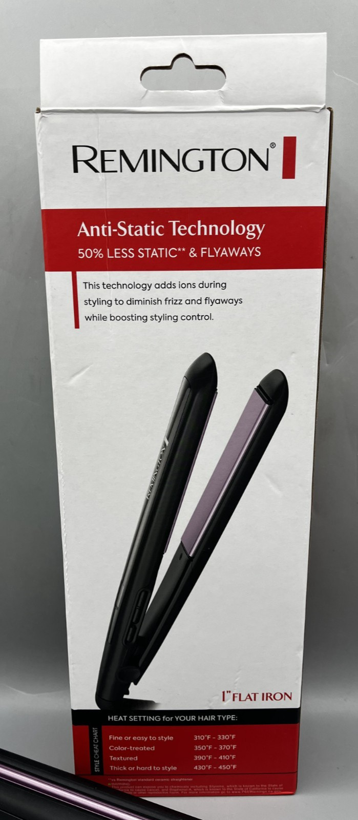 Remington 1 Inch Ceramic Hair Straightening Iron – Black USED Good Condition