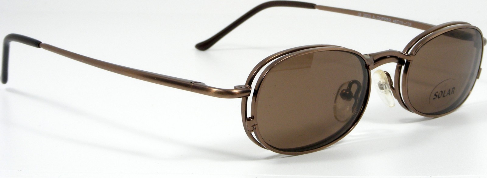 SOLANO A. Copper Eyeglasses 2033 48-19-135 Magnetic Clip-On Brown Polarized Lens