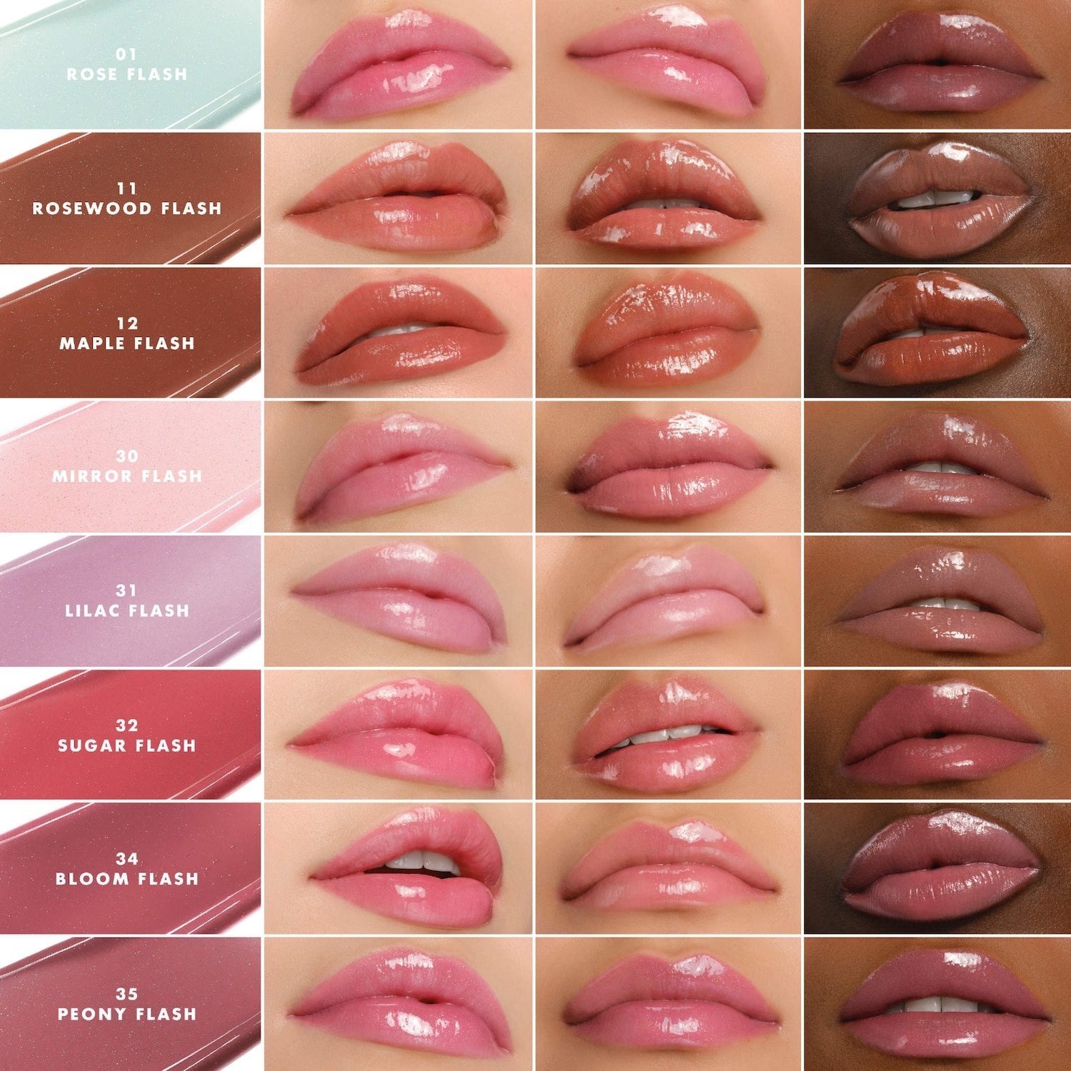 Authentic Armani Prisma Flash Glossy Color Lip Balm,0.11oz/3.5mL,8 SHADES