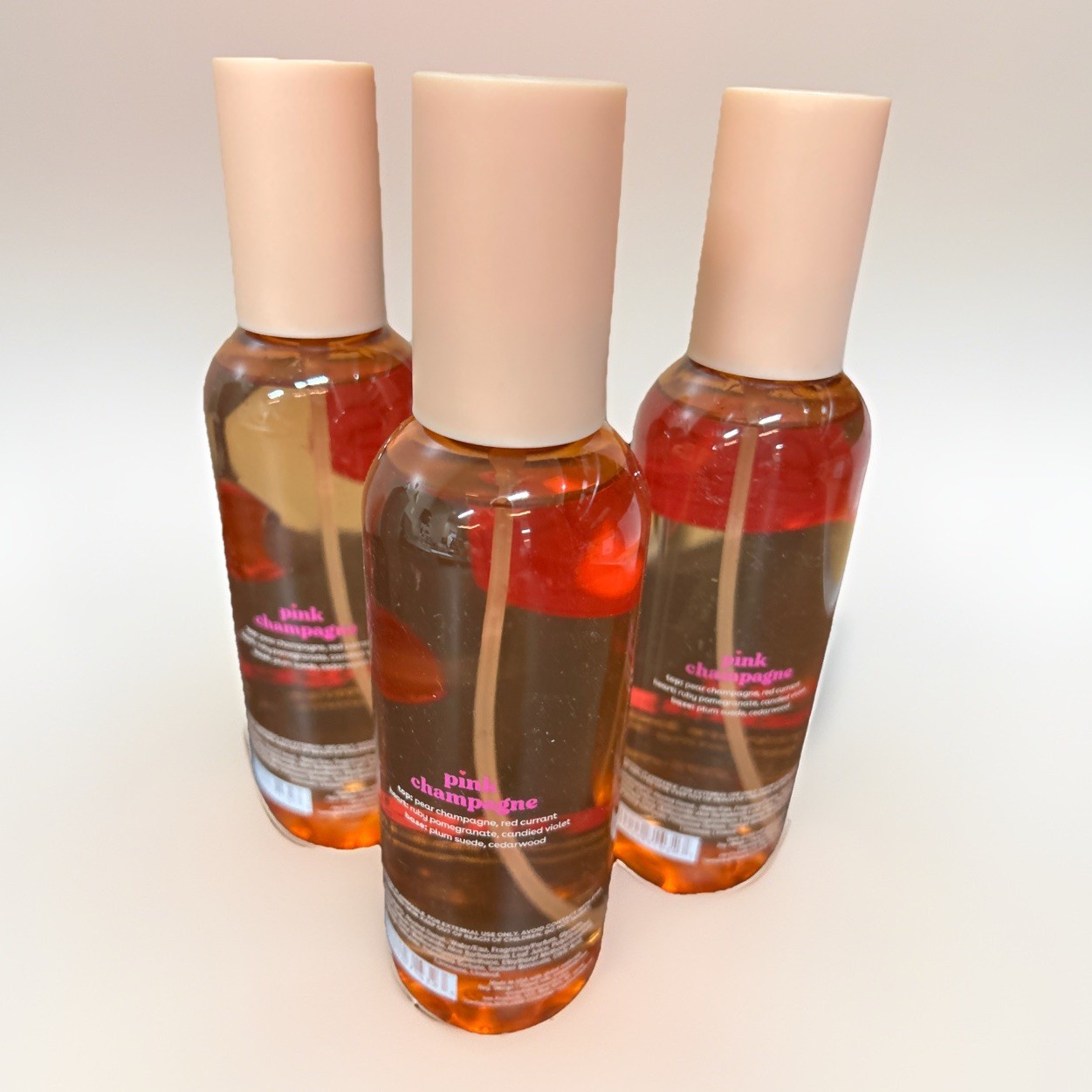 EOS Body Mist, Pink Champagne Cashmere /Body Spray for Women (3) Pack