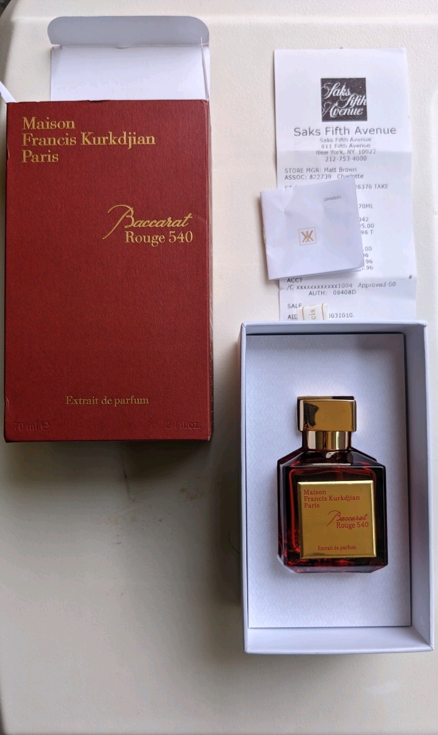 Maison Francis Kurkdjian Baccarat Rouge 540 Extrait de Parfum Spray 2.4 oz