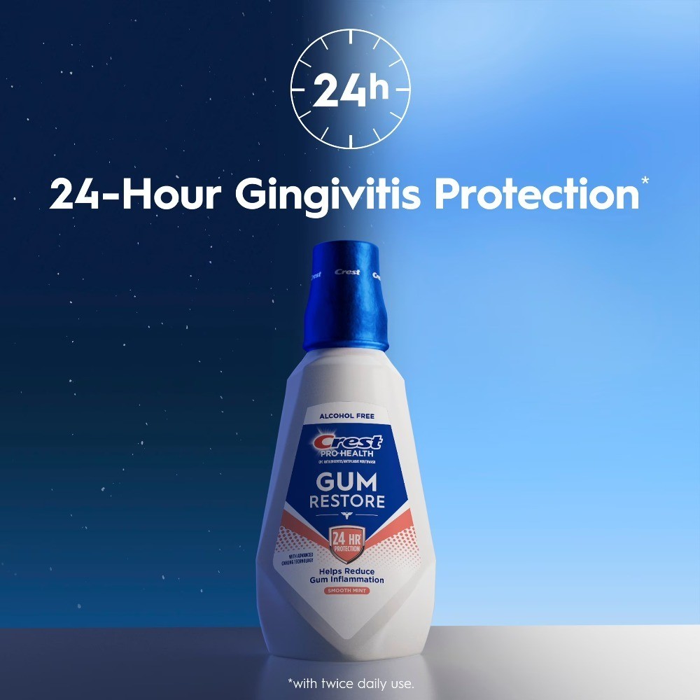 Free Mouthwash for Gingivitis and Plaque, Smooth Mint Flavor Mouth