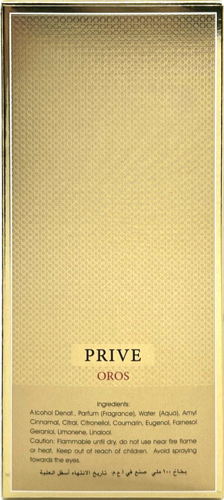 RIIFFS PRIVE OROS EAU DE PARFUM SPRAY FOR WOMEN 3.4 Oz / 100 ml BRAND NEW ITEM!