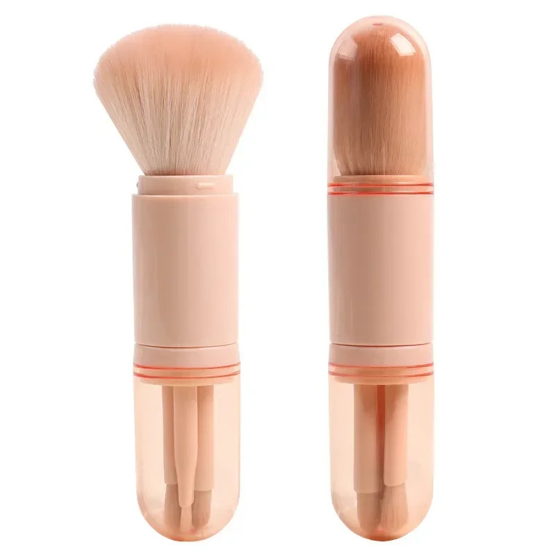 4Pcs/Set 4 in 1 Telescopic Makeup Brush Portable Travel Makeup Brushes Set Eyesh