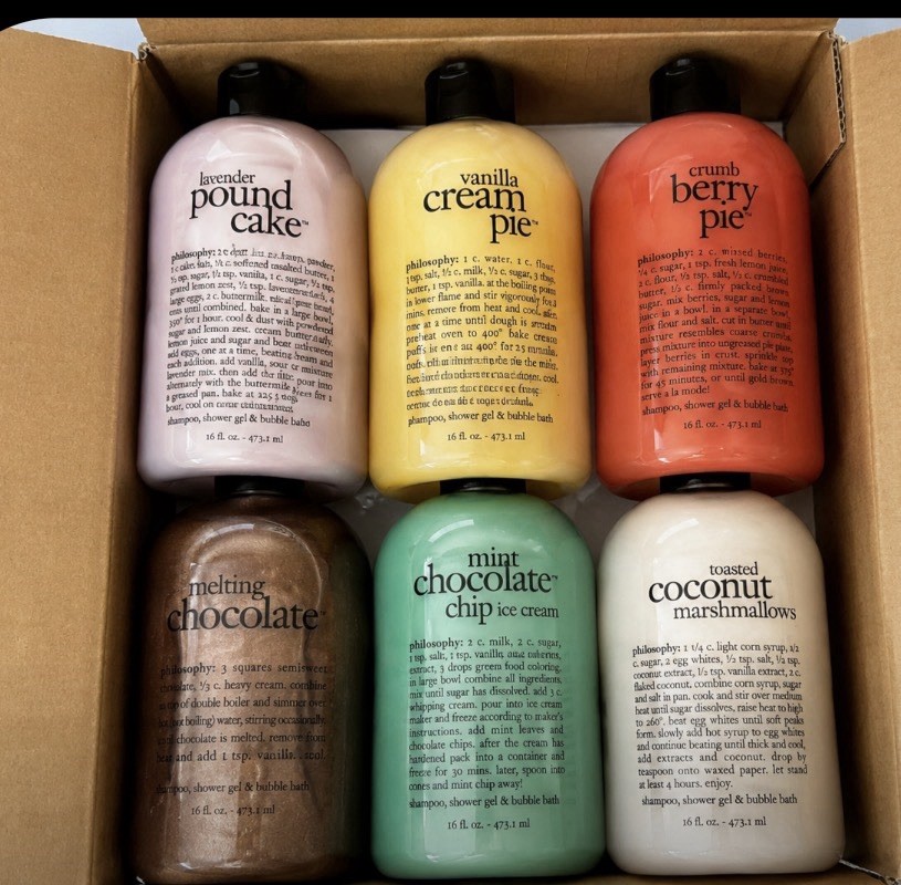 Vintage Philosophy Shampoo, Shower Gel & Bubble Bath Gel Lot of 6, 16 oz,