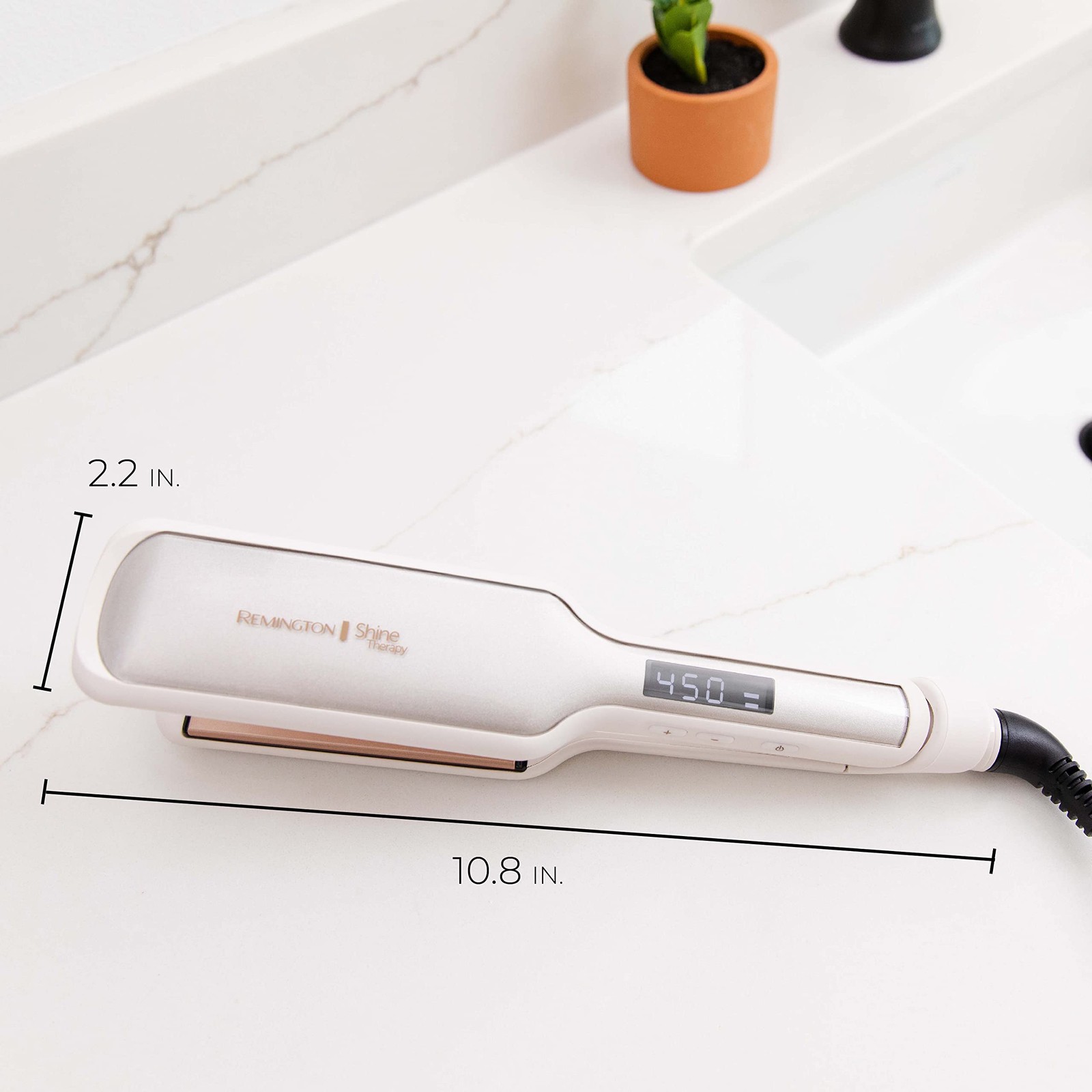 Remington Shine Therapy 2 Inch Hair Straightener, Flat Iron Infused with Argan O
