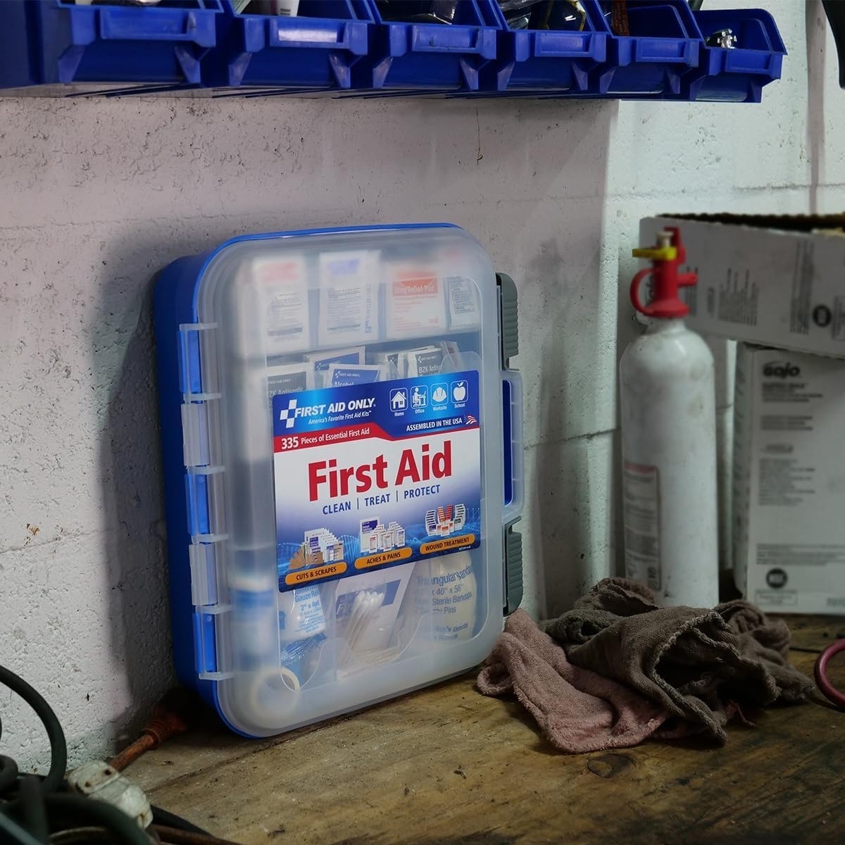 First Aid Only 335 Piece First Aid Kit, OSHA Compliant, All-Purpose 100-Person